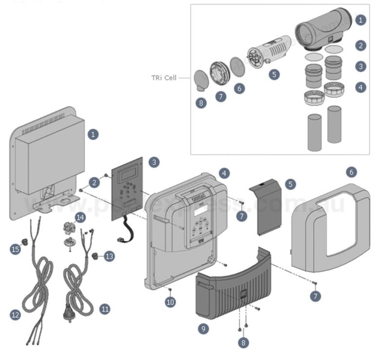 Tri Chlorinators Complete Part List For Zodiac Epools Pool Shop