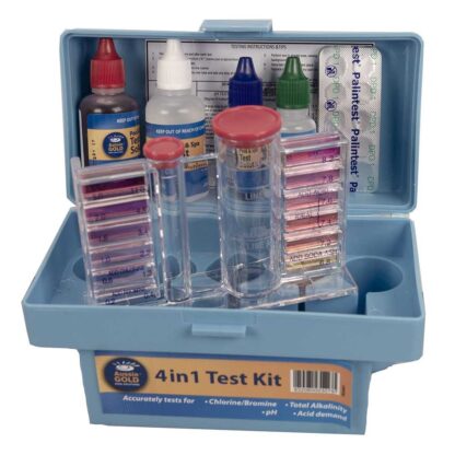 Pool Spa Test Kit 4 in 1 Bromide Chlorine  Solution Reagents