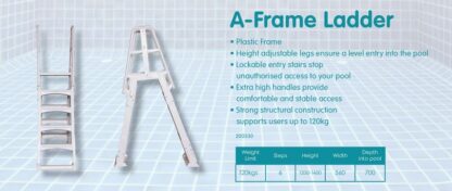 Sterns New Adjustable A-Frame Pool Ladder Above Ground Pool - Image 3