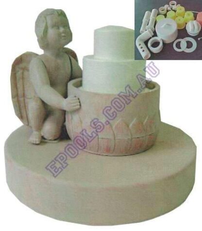 Floating Cherub Fountain Triple tier Head with adapter kit