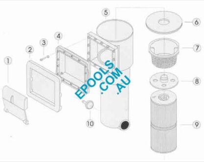 Davey Spa-Quip Series 1000 Skim Filter And Parts