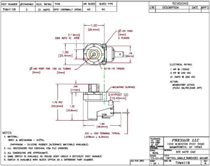 spa micro air switch TVM411 plan