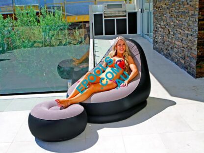 Swimming Pool Deluxe Lounge with Foot Stool