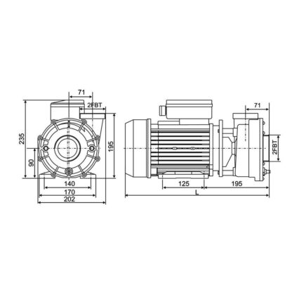 Davey QB Series 1.5hp to 2.8hp Single and 2 Speed Spa Pump - Image 2