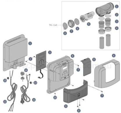 Tri Chlorinators Complete Part List For Zodiac