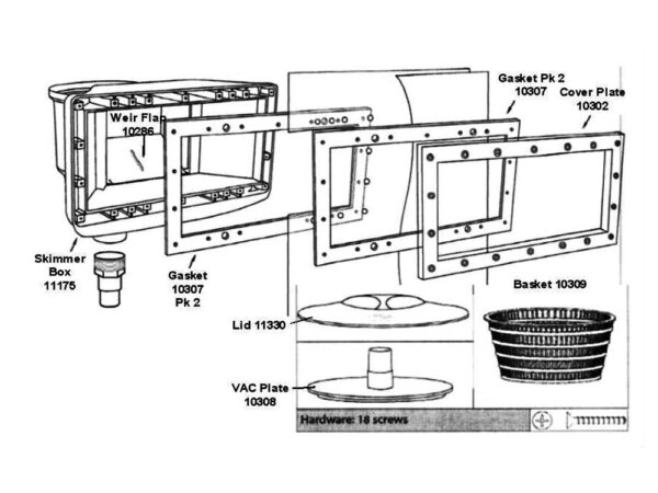 olympic 2004 skimmer box exploded diagram