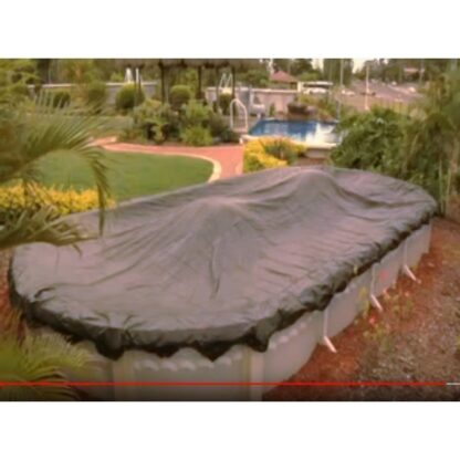 oval above ground pool leaf cover with floats