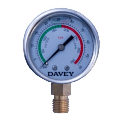 Davey Side Mount Oil Filled Stainless Steel Pressure Gauge