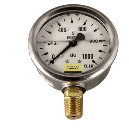 Davey Oil Filled 63mm Pressure Gauge