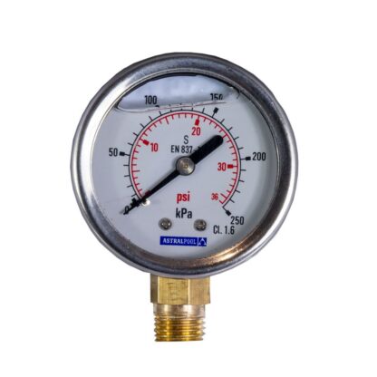 Astral Pool Filter Pressure Gauge Oil Filled