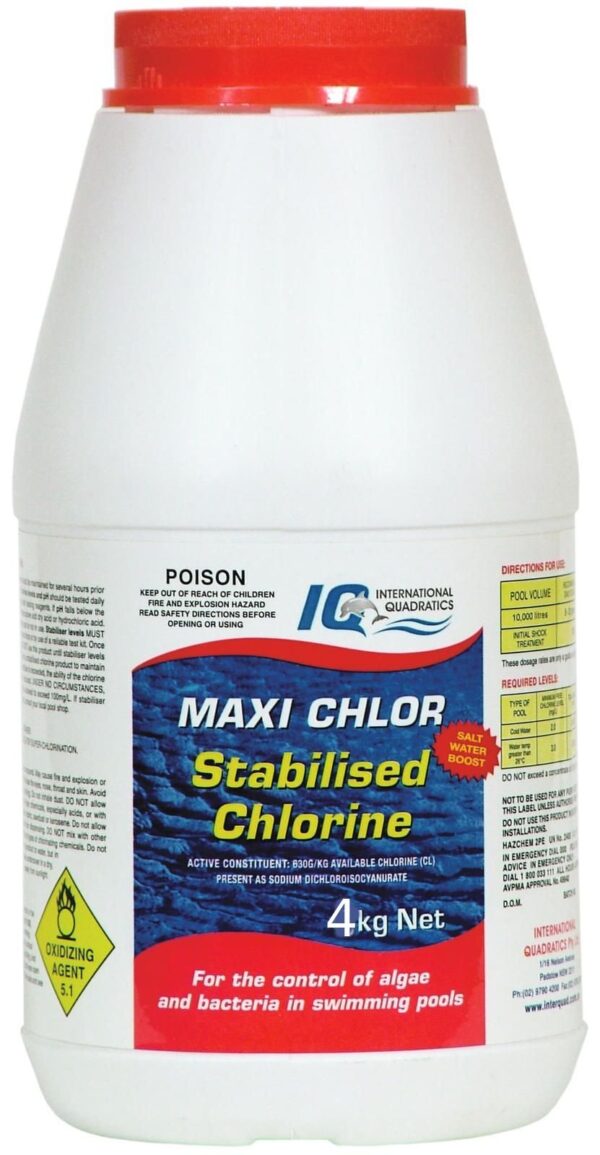 Stabilised Swimming Pool Chlorine 4kg