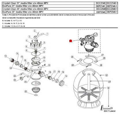 Davey Current Sand Filter 40mm DMPV40 MPV Valve Parts - Image 4