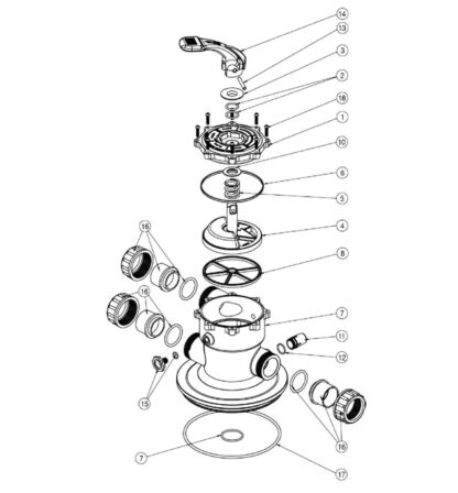 waterco 40mm filter valve drawing