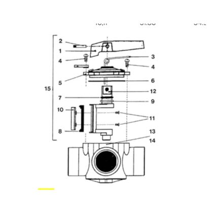 FPI Waterco 40mm Two Way/Three Way Valve Parts