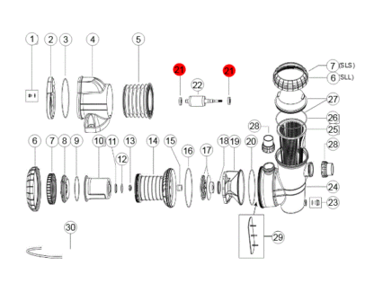 Davey SLL & SLS Pool Pump Spare Parts