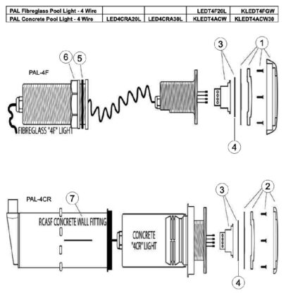 PAL 2000 Commender Halogen & LED Pool Light Parts - Image 8