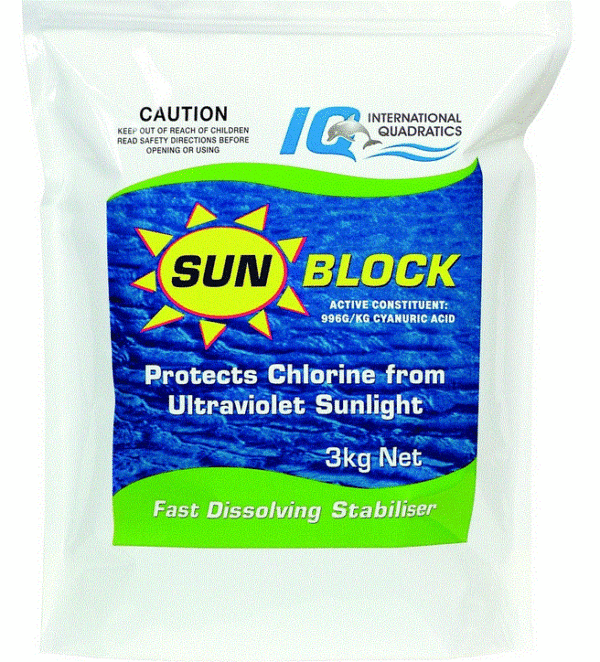 IQ Sunblock Fast Dissolving Chlorine Stabilizer 3kg