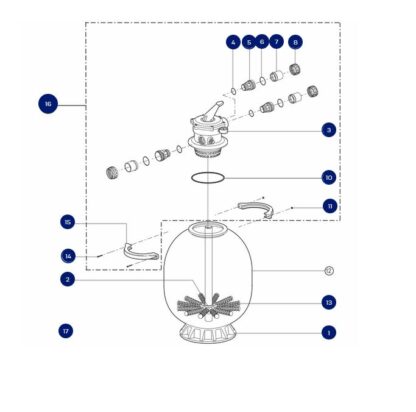 Astral Pool 50mm RX Sand Filter Valve Clamp Locking Band - Image 2