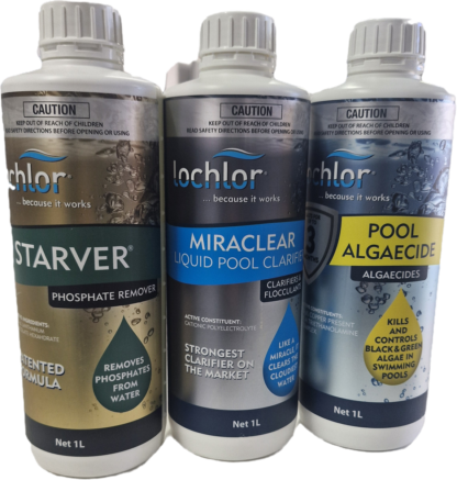 LoChlor Winteriser Pool Pack - Algaecide, Starver and Clarifier