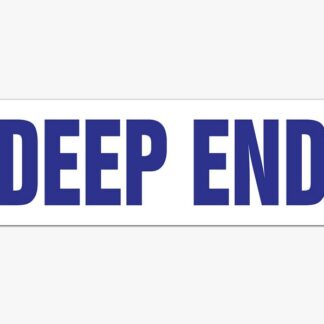 Swimming Pool Depth Marker Sign Shallow End and Deep End